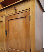 Classic Oak Wood Open-Shelf Kitchen Hutch
