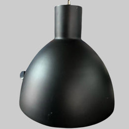 BoConcept Mid-Century Modern Matte Black Metal Pendant Hanging Lamp