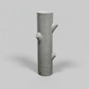 Tree Trunk Inspired Grey Crackle Glaze Ceramic Cylindrical Vase