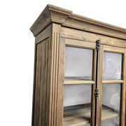 Marina Home Rustic Reclaimed Wood Glass Display Cabinet