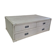 Vintage Traveler Cream Studded Trunk Coffee Table