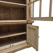 Stately Neoclassical Arched Pine Display Cabinet