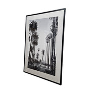 Captured Coastlines Monochrome Los Angeles Skyline Framed Art Print