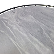 Elegant Round Marble and Iron Cage Coffee Table