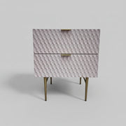 West Elm Audrey Mid-Century Style Geometric Light Pink Nightstand