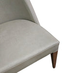 Mid-Century Modern Upholstered Dining Chair with Tapered Wooden Legs