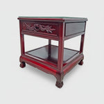 Chinese Dragon-Carved Rosewood Side Table