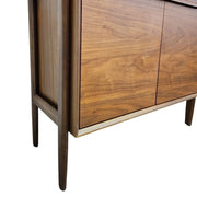 Crate & Barrel Mid-Century Style Tate Walnut Storage Bookcase
