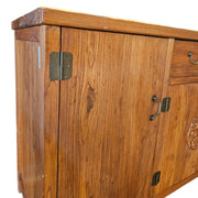 Vintage Chinese Ming-Style Carved Solid Wood Sideboard