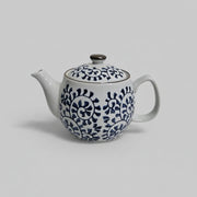 Vintage Oriental Blue and White Porcelain Karakusa Teapot