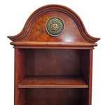Vintage Arch-Top Mahogany Bookshelf with Single Drawer