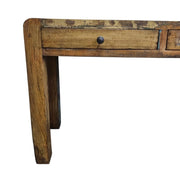 Lucky Furniture Rustic Reclaimed Wood Two-Drawer Console Table
