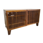 Slatted Mid-Century Modern Storage Console