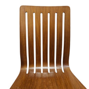 Lucca Contemporary Zebrano Veneer Slatted Dining Side Chair