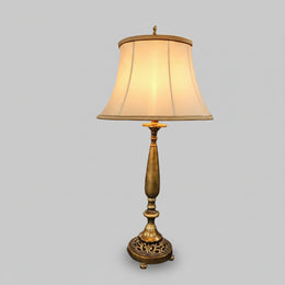 Gilded Brass Classic Vintage Style Tall Table Lamp
