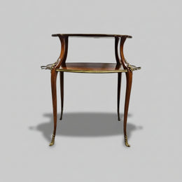 19th Century Italian Mahogany Two Tier Étagère Tea Table