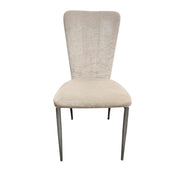 Contemporary High-Back Velvet Fabric Dining Chair