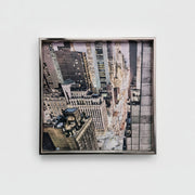 Metropolitan New York Cityscape Framed Metallic Edge Photographic Print