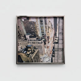 Metropolitan New York Cityscape Framed Metallic Edge Photographic Print