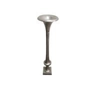 Contemporary Cast Aluminium Fluted Trumpet Pedestal Stand