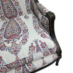 Classic French Bergère Armchair in Vibrant Paisley