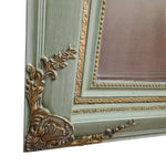 Bespoke Baroque Style Sage Green and Gilded Wall Mirror