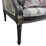 Classic French Bergère Armchair in Vibrant Paisley