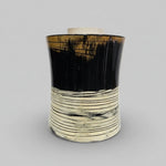 Marina Home Retro Style Abstract Tri Tone Turned Wood Vase