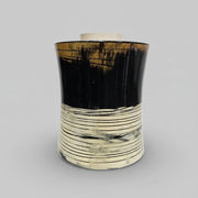 Marina Home Retro Style Abstract Tri Tone Turned Wood Vase