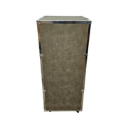 Artisan Rolling Wooden Steamer Trunk Bar Cabinet