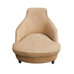 THE One Vintage Style Tan Leather Accent Armchair