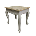 Provincial Scalloped Side Table with Natural Oak Top