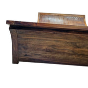 Handcrafted Solid Wood Curved Sleigh Bed Frame