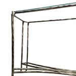 Marina Home Textured Bronze Finish Console Table with Glass Top