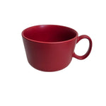 Crate & Barrel Red Ceramic Letter C Holiday Monogram Jumbo Mug