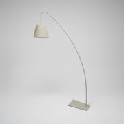 Elegant Curved Arc Floor Lamp in Matte Cream