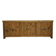 Rustic Honey-Toned Six-Door Sideboard and Media Console