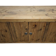 Rustic Honey-Toned Six-Door Sideboard and Media Console