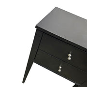 John Lewis Contemporary Black Wood Two-Drawer Nightstand