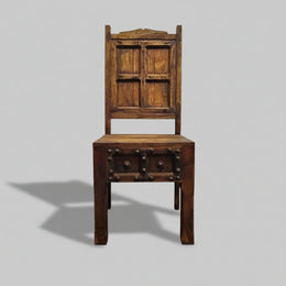 Heritage Style Solid Wood Carved Medieval Accent Chair