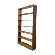 Rustic Charm Tall Solid Wood 7-Shelf Bookcase