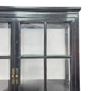 Vintage Black Glass Display Cabinet