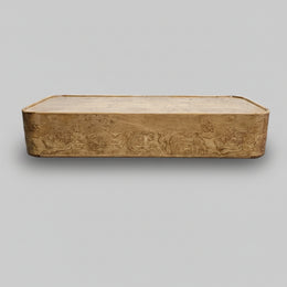 Marina Home Olive Ash Burl Block Coffee Table