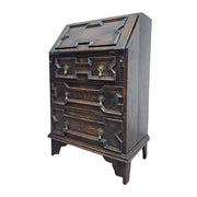 20th Century Oak Bureau with Geometric Moulding