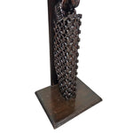 Sculptural Anglo-Indian Style Carved Jali Wood Table Lamp