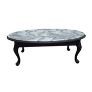 Black & White Oval Coffee Table
