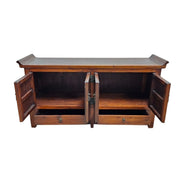 Classic Asian-Inspired Altar Sideboard in Rich Dark Wood