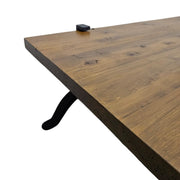 Rustic Industrial Reclaimed Wood Coffee Table with Cast Iron Legs