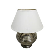 Marina Home Retro Ribbed Silver Metal Table Lamp