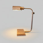 Industrial Brass Finished Adjustable Banker Desk Lamp